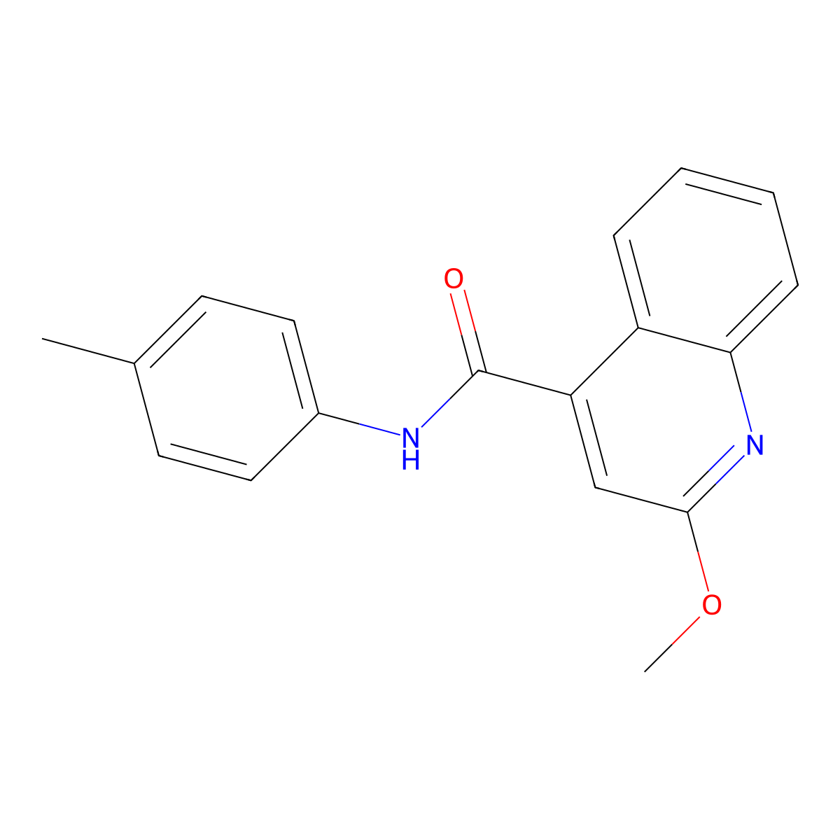 2-methoxy-N-(4-methylphenyl)quinoline-4-carboxamide molecular structure, CAS 325822-19-3