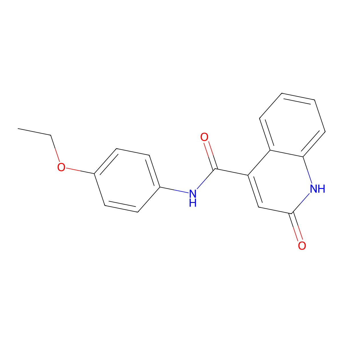 N-(4-ethoxyphenyl)-2-oxo-1H-quinoline-4-carboxamide molecular structure, CAS 325822-34-2