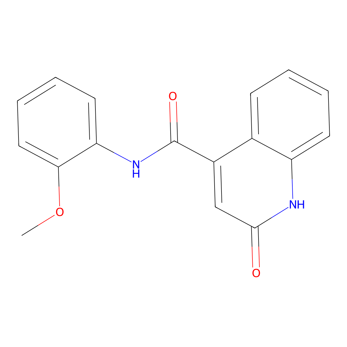 N-(2-methoxyphenyl)-2-oxo-1H-quinoline-4-carboxamide molecular structure, CAS 325822-35-3