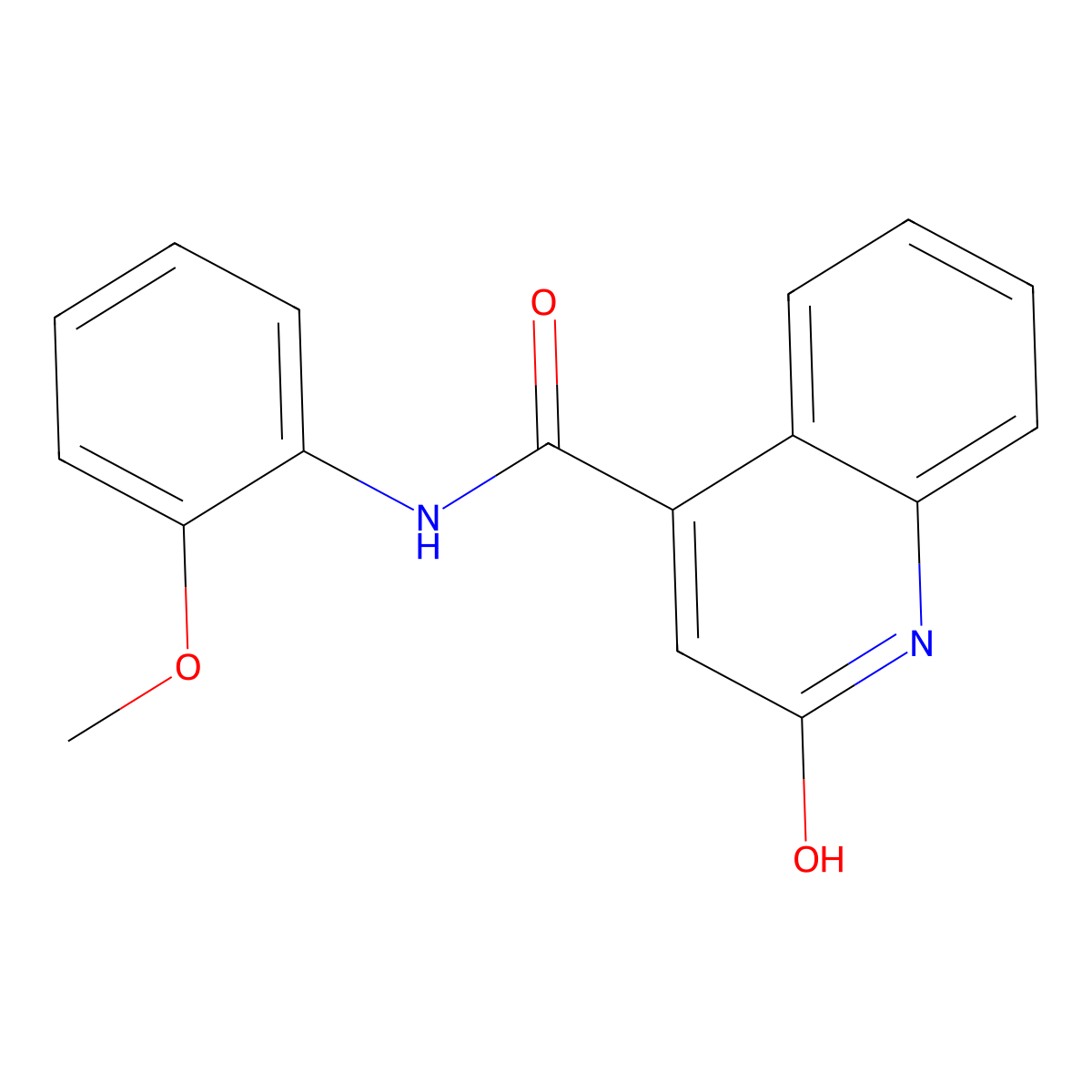 N-(2-methoxyphenyl)-2-oxo-1H-quinoline-4-carboxamide molecular structure, CAS 325822-35-3