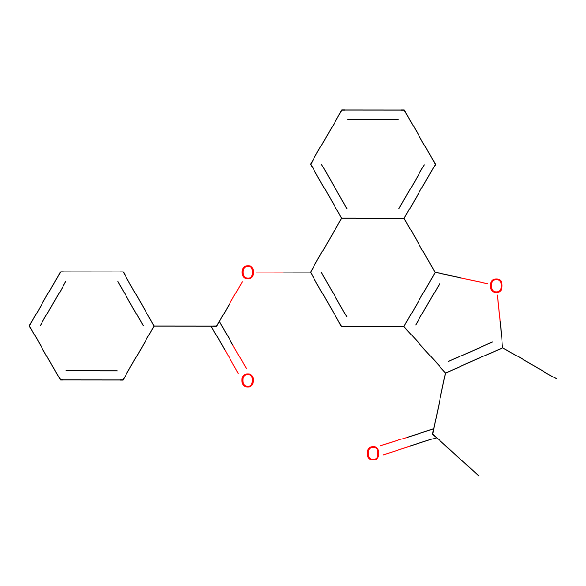 3-Acetyl-2-methylnaphtho[1,2-b]furan-5-yl benzoate molecular structure, CAS 325822-44-4