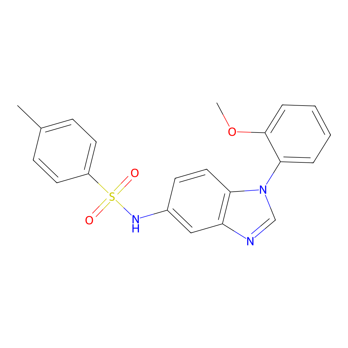 N-[1-(2-methoxyphenyl)-1H-benzimidazol-5-yl]-4-methylbenzenesulfonamide molecular structure, CAS 325822-50-2
