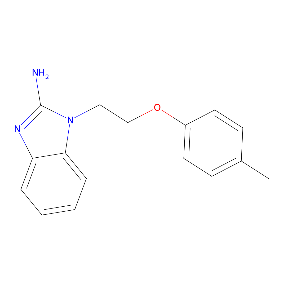 1-(2-p-Tolyloxy-ethyl)-1H-benzoimidazol-2-ylamine molecular structure, CAS 325822-85-3