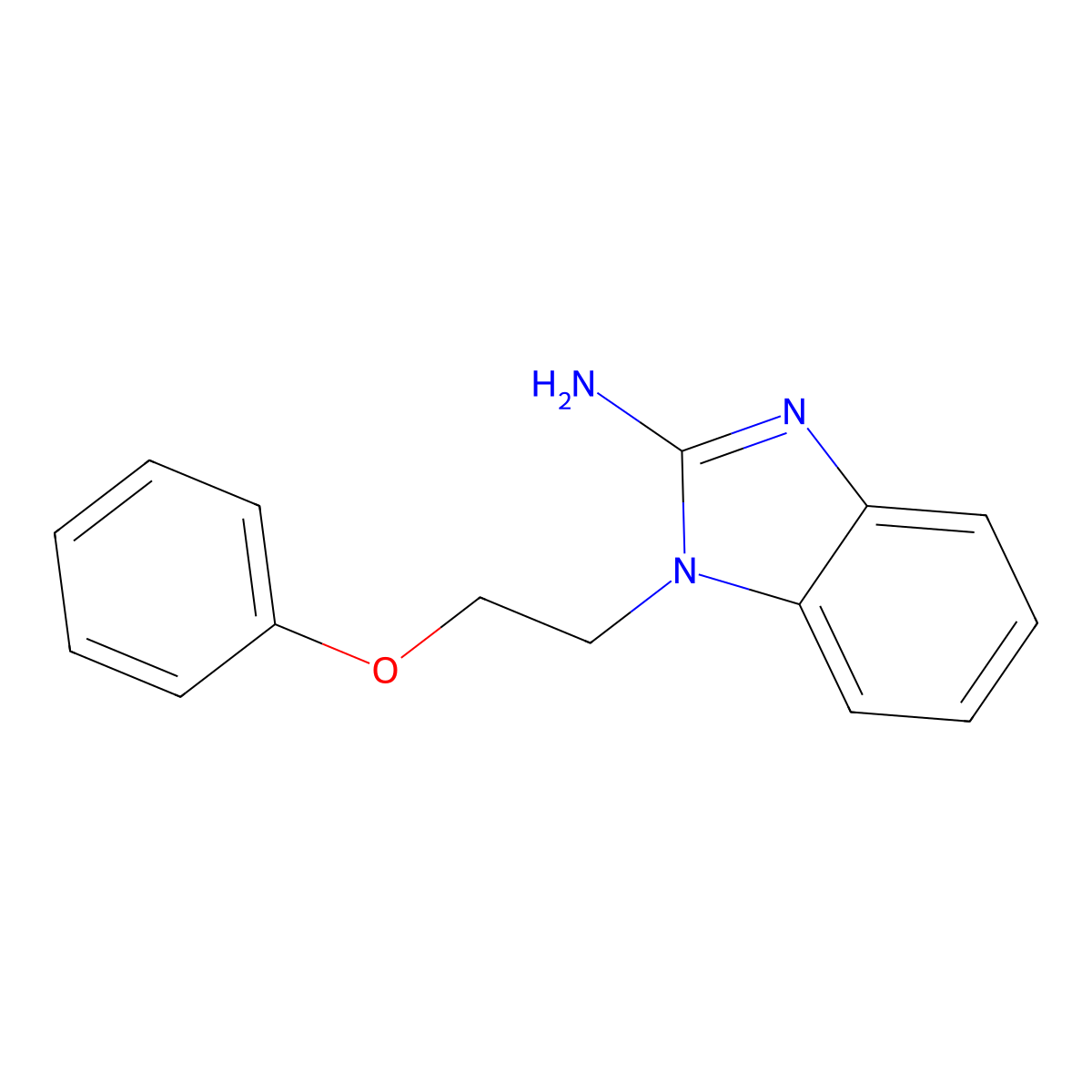 1-(2-Phenoxyethyl)benzimidazol-2-amine molecular structure, CAS 325822-93-3