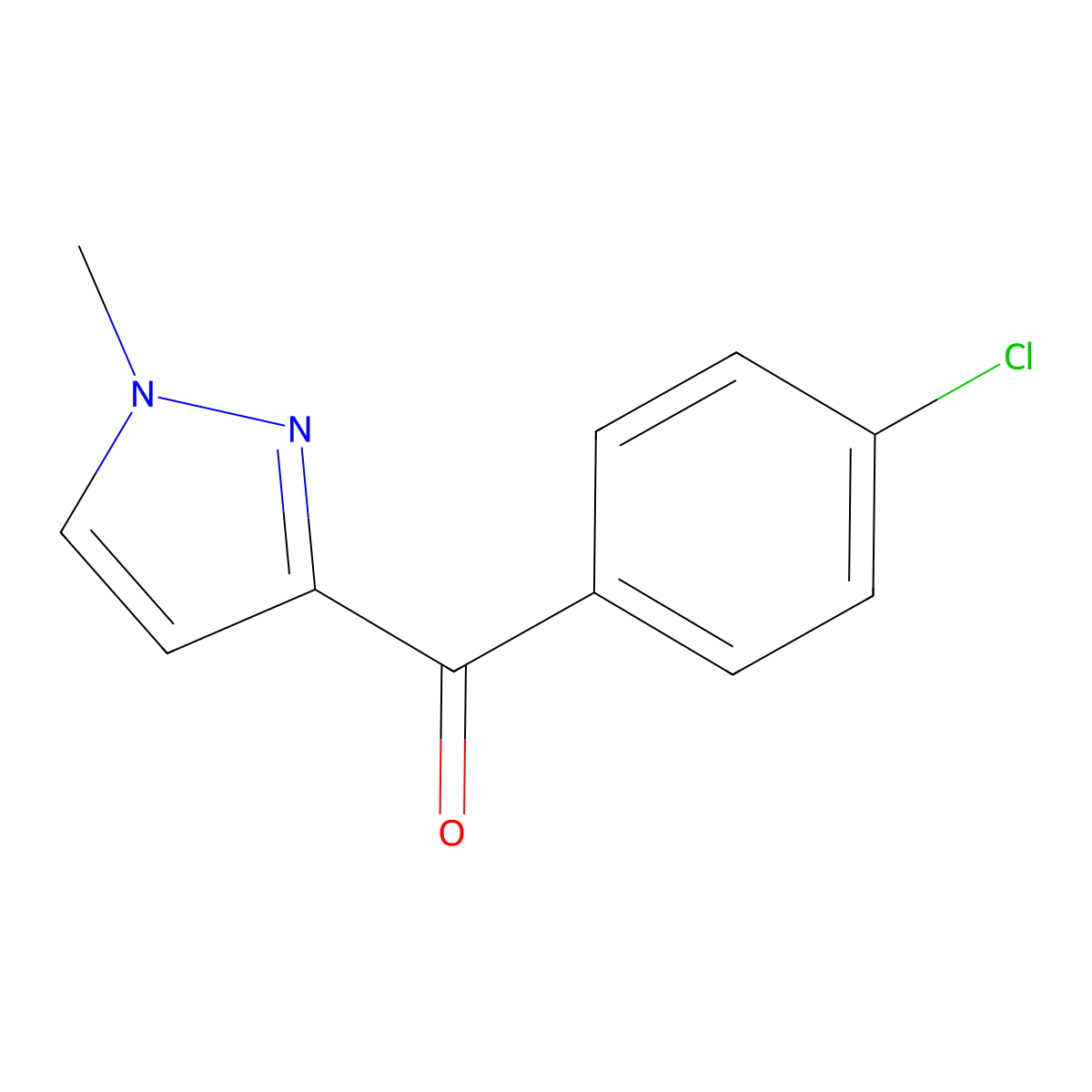 3-(4-chlorobenzoyl)-1-methyl-1H-pyrazole molecular structure, CAS 325829-78-5