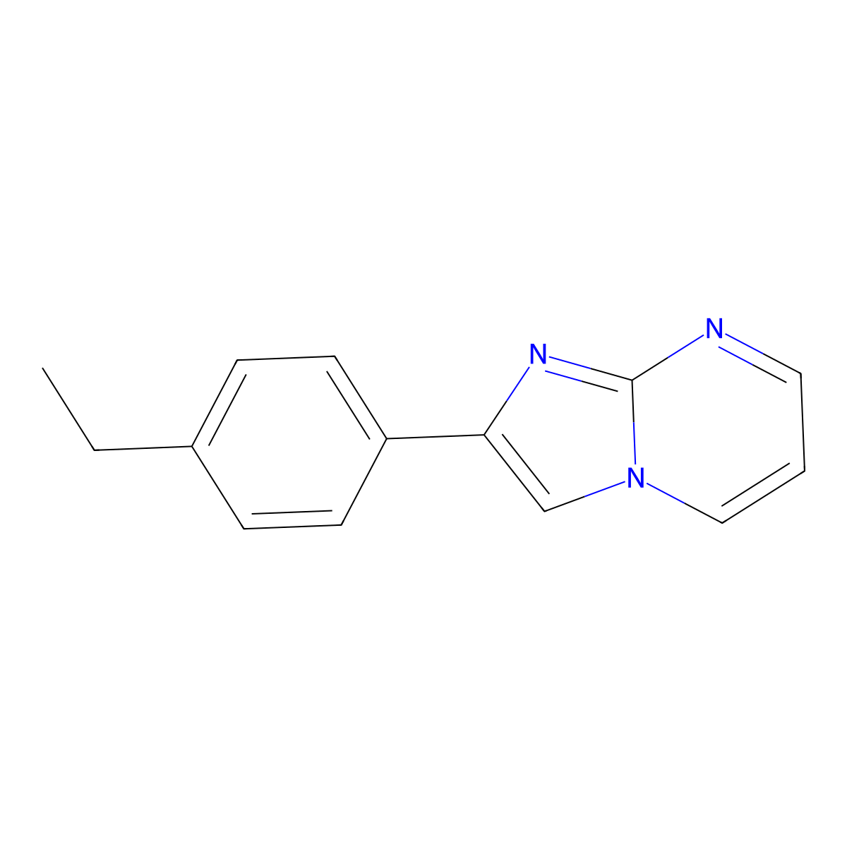2-(4-Ethylphenyl)imidazo[1,2-a]pyrimidine molecular structure, CAS 325834-09-1
