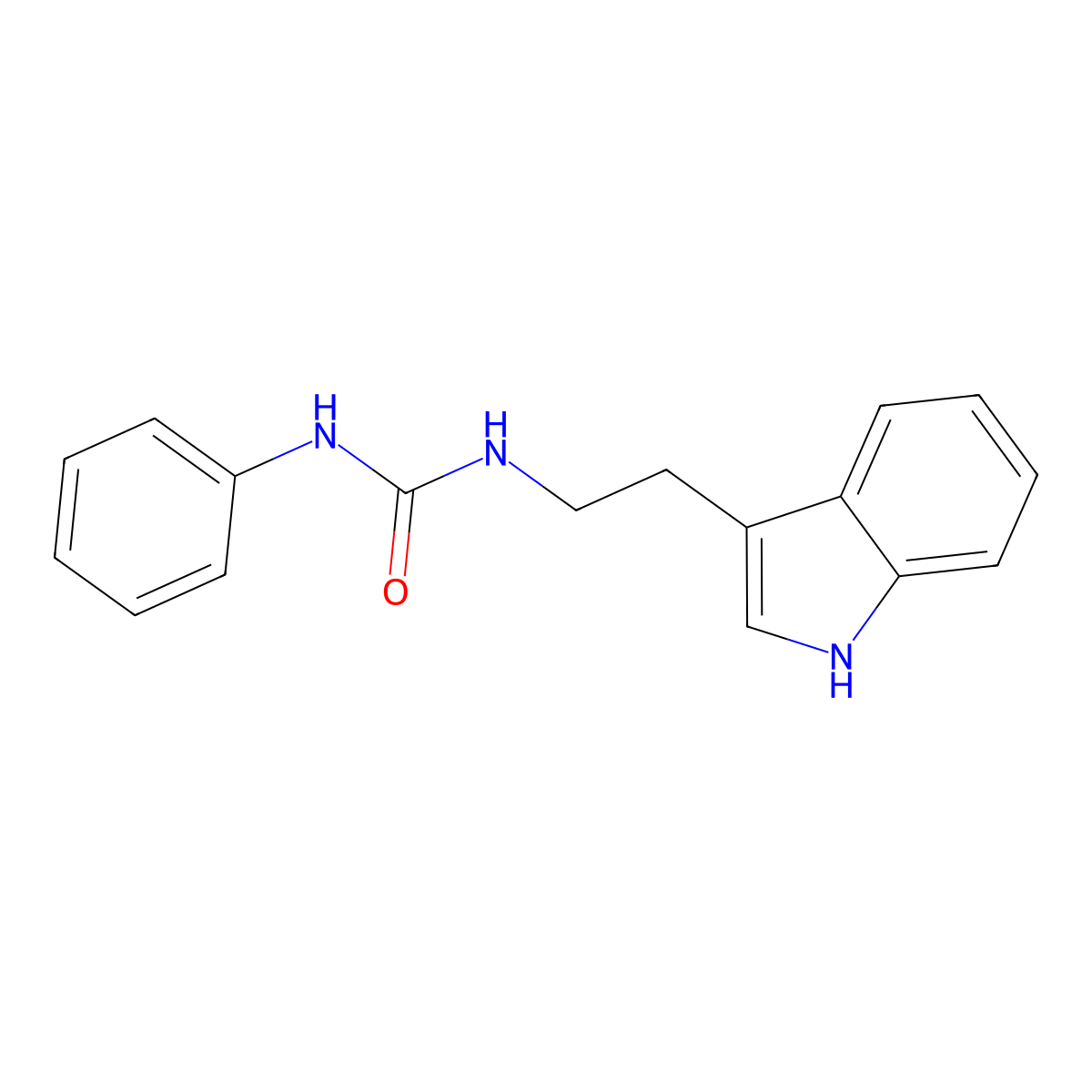 1-(2-(1H-indol-3-yl)ethyl)-3-phenylurea molecular structure, CAS 32585-51-6