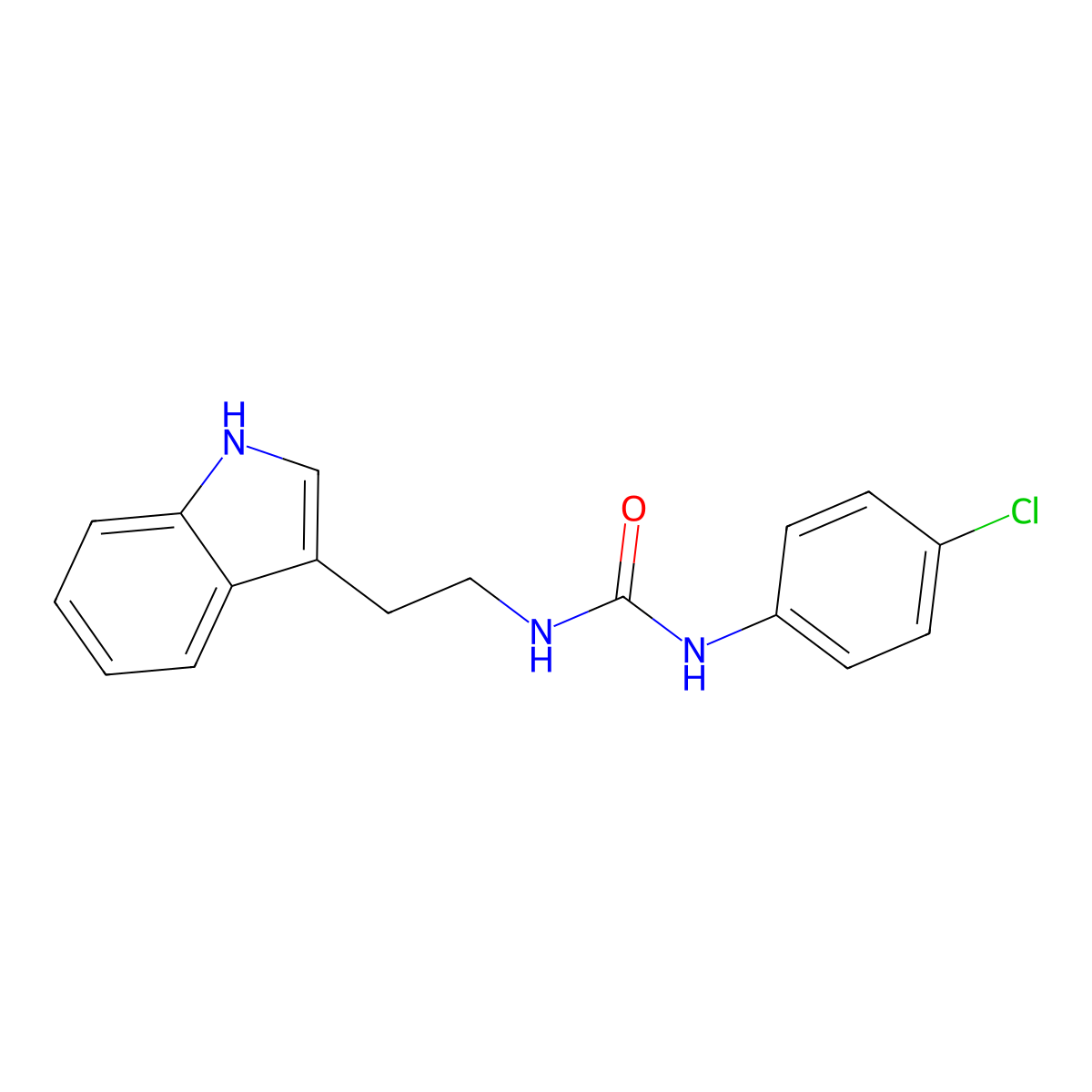 1-(4-chlorophenyl)-3-[2-(1H-indol-3-yl)ethyl]urea molecular structure, CAS 32585-53-8