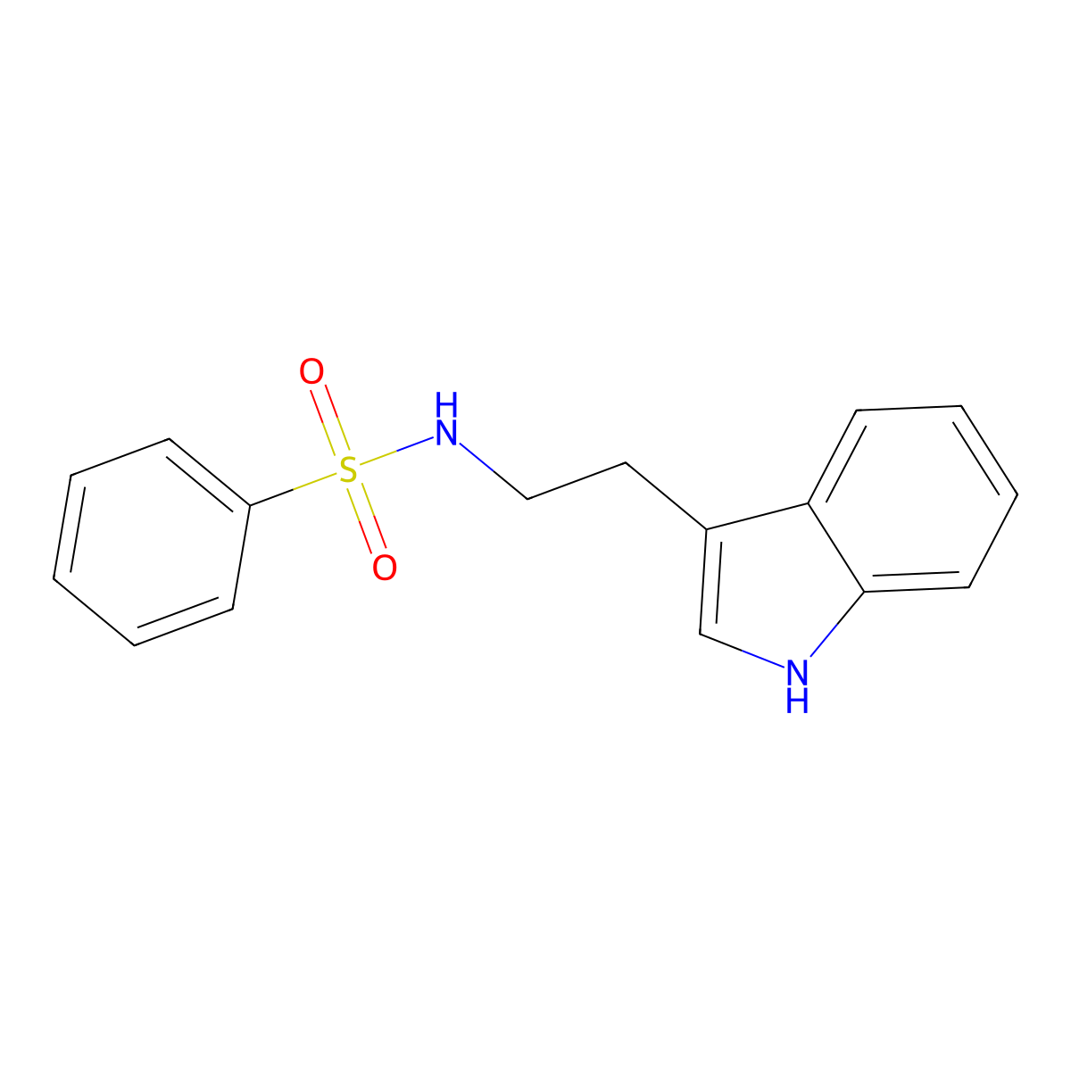 N-[2-(1H-indol-3-yl)ethyl]benzenesulfonamide molecular structure, CAS 32585-54-9