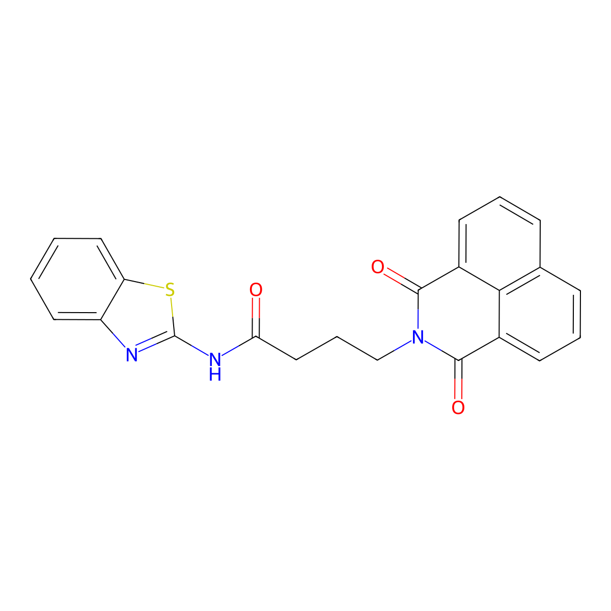 N-(1,3-benzothiazol-2-yl)-4-(1,3-dioxo-1H-benzo[de]isoquinolin-2(3H)-yl)butanamide molecular structure, CAS 325850-66-6