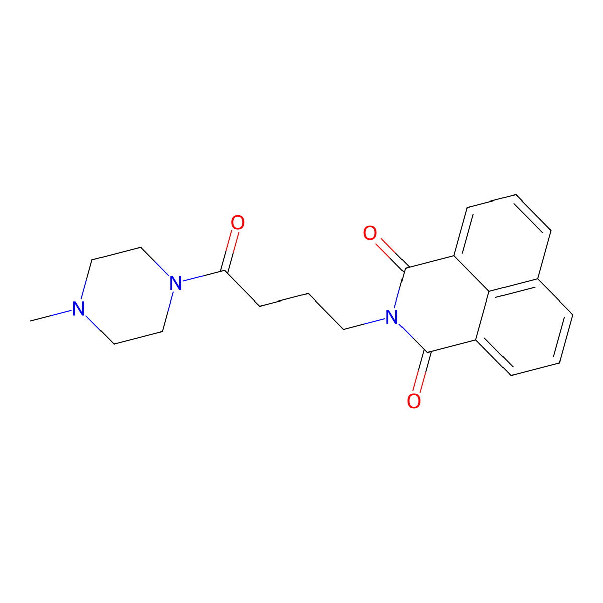 2-[4-(4-Methylpiperazin-1-yl)-4-oxobutyl]benzo[de]isoquinoline-1,3-dione molecular structure, CAS 325850-73-5