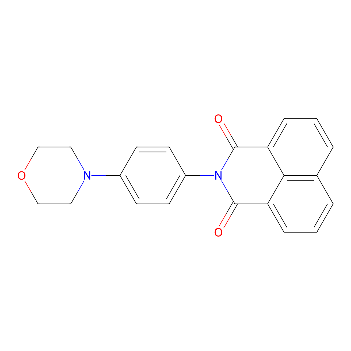 2-(4-morpholinophenyl)-1H-benzo[de]isoquinoline-1,3(2H)-dione molecular structure, CAS 325850-84-8