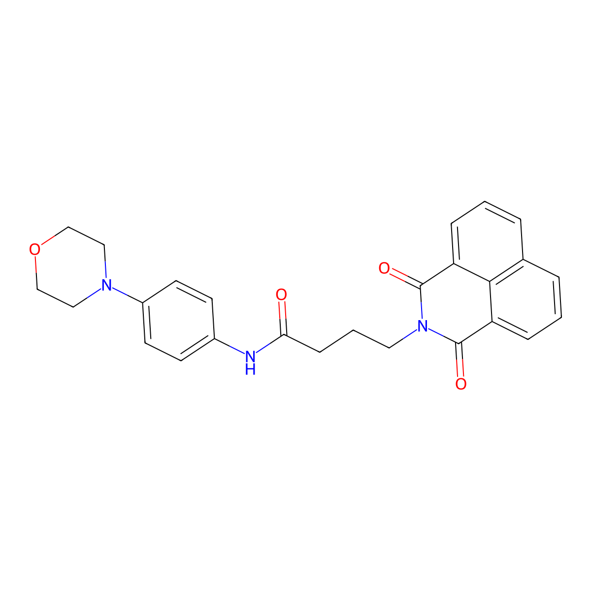 4-(1,3-dioxo-1H-benzo[de]isoquinolin-2(3H)-yl)-N-(4-morpholinophenyl)butanamide molecular structure, CAS 325850-96-2