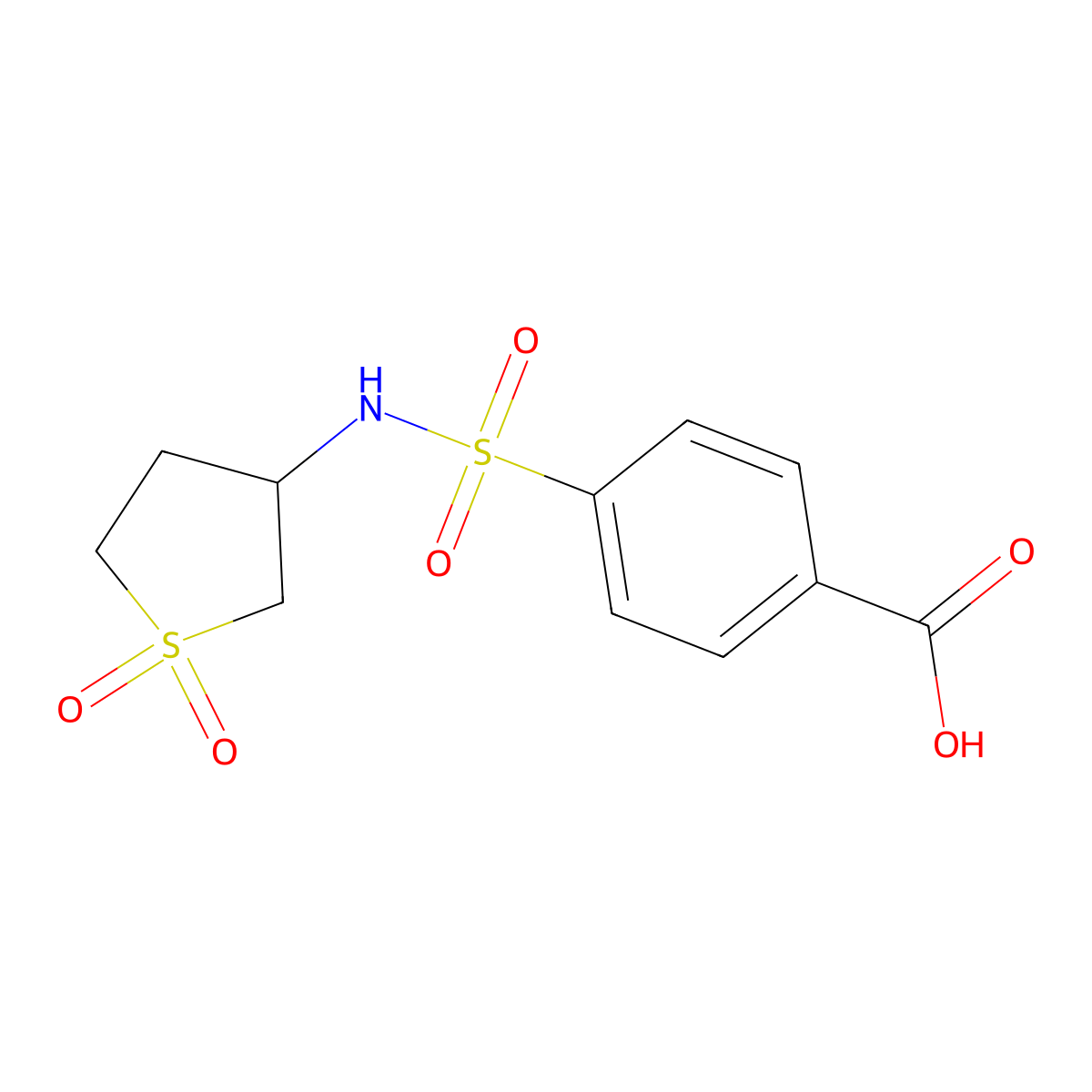 4-[(1,1-Dioxo-1lambda6-thiolan-3-yl)sulfamoyl]benzoic acid molecular structure, CAS 325850-98-4
