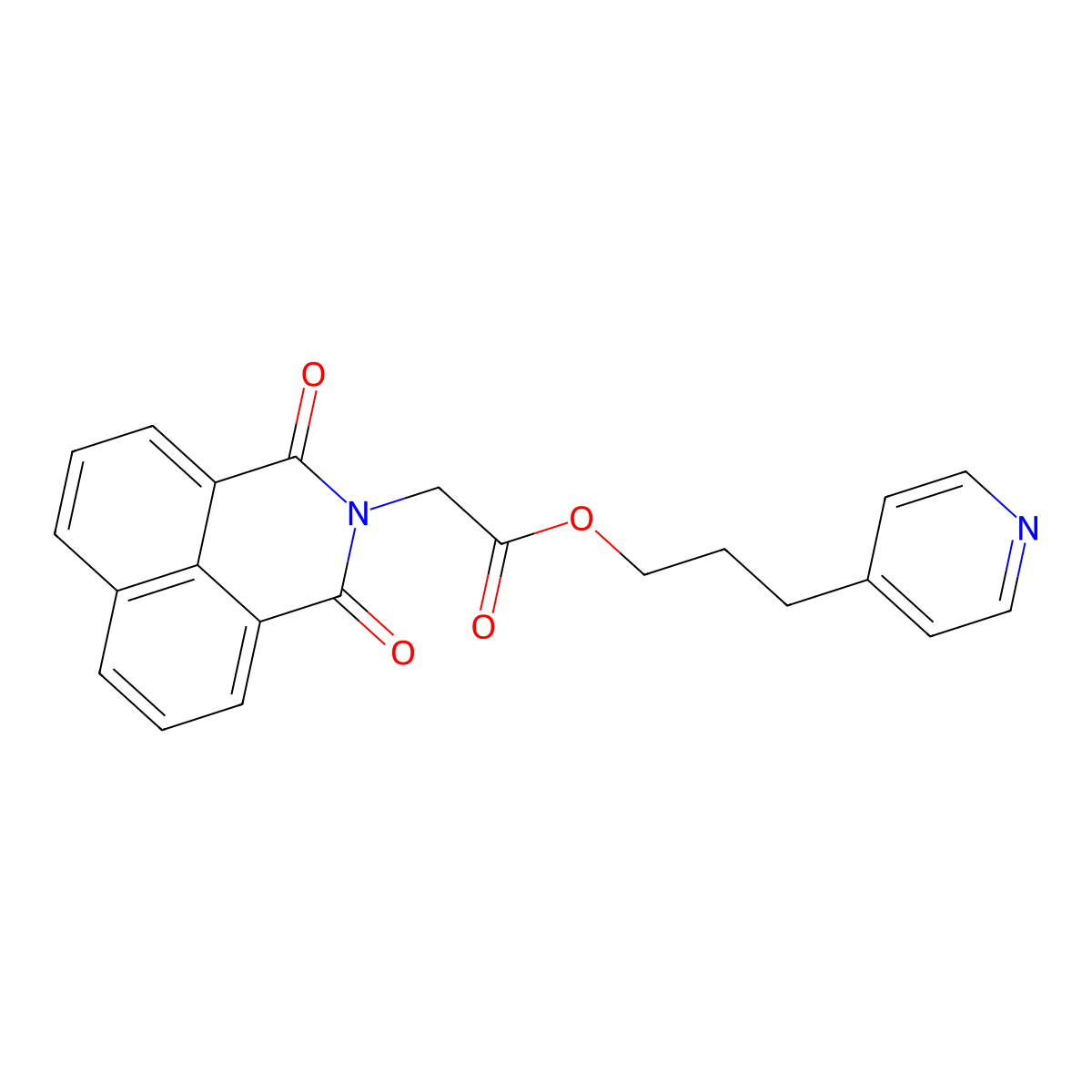 3-(pyridin-4-yl)propyl (1,3-dioxo-1H-benzo[de]isoquinolin-2(3H)-yl)acetate molecular structure, CAS 325850-99-5