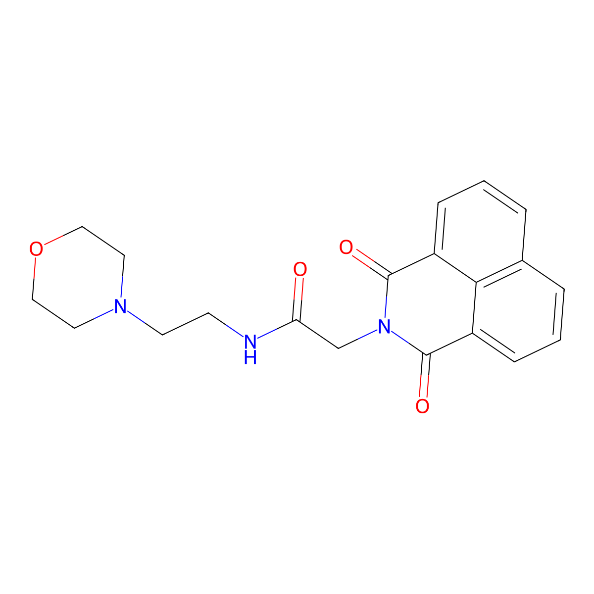 2-(1,3-dioxobenzo[de]isoquinolin-2-yl)-N-(2-morpholin-4-ylethyl)acetamide molecular structure, CAS 325851-02-3