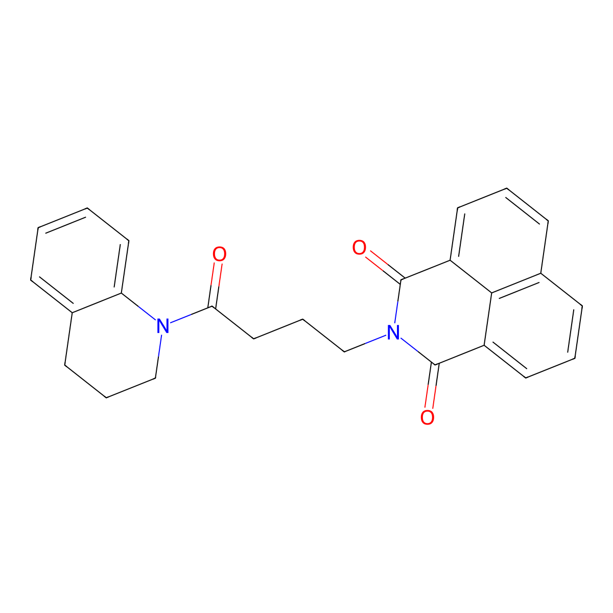 2-(4-(3,4-dihydroquinolin-1(2H)-yl)-4-oxobutyl)-1H-benzo[de]isoquinoline-1,3(2H)-dione molecular structure, CAS 325851-04-5