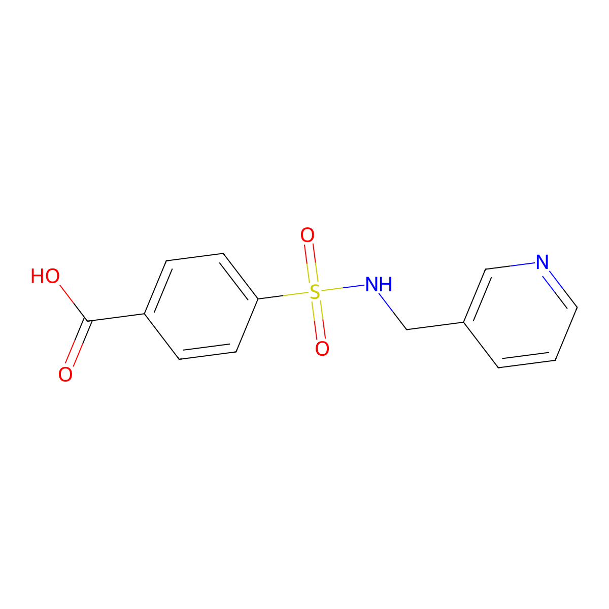 4-[(Pyridin-3-ylmethyl)-sulfamoyl]-benzoic acid molecular structure, CAS 325851-07-8