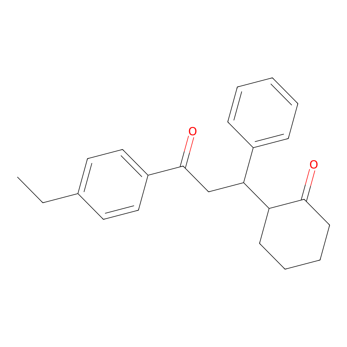 2-[3-(4-Ethylphenyl)-3-oxo-1-phenylpropyl]cyclohexan-1-one molecular structure, CAS 325852-40-2