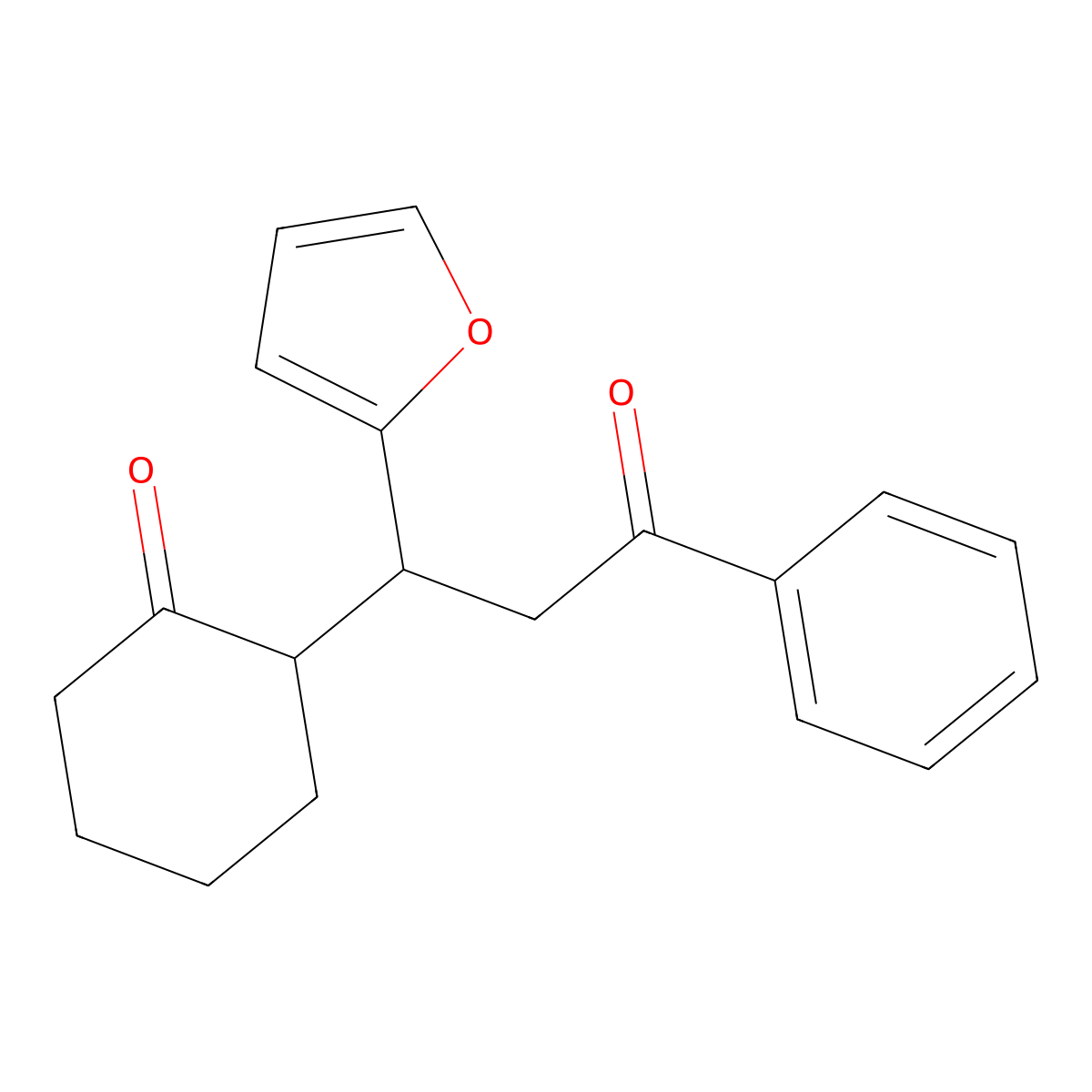 2-[1-(Furan-2-yl)-3-oxo-3-phenylpropyl]cyclohexan-1-one molecular structure, CAS 325852-41-3