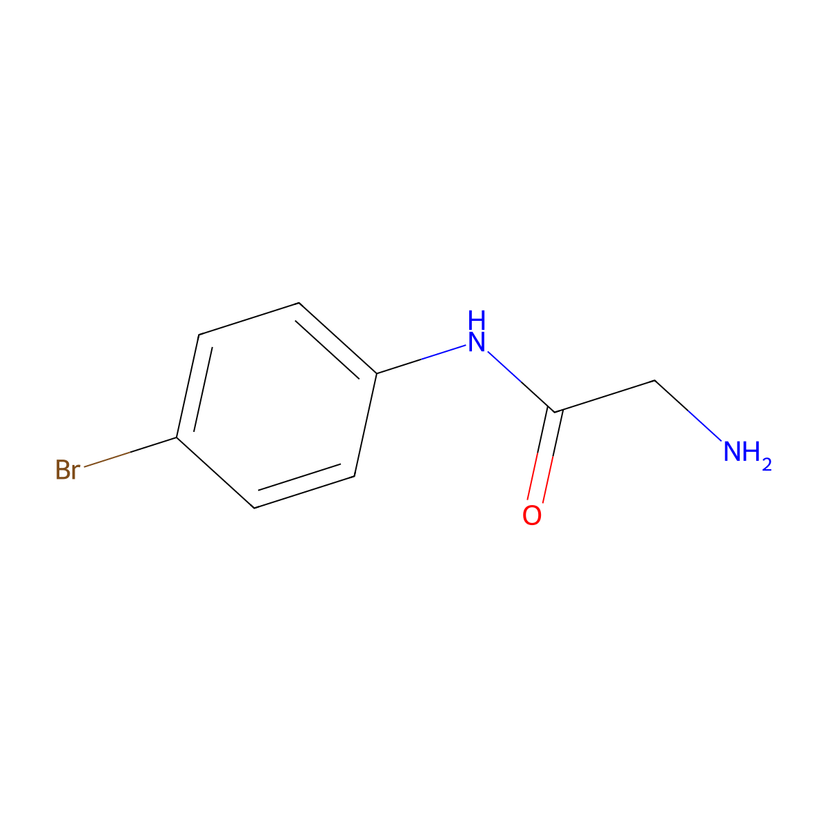 2-amino-N-(4-bromophenyl)acetamide molecular structure, CAS 325852-86-6