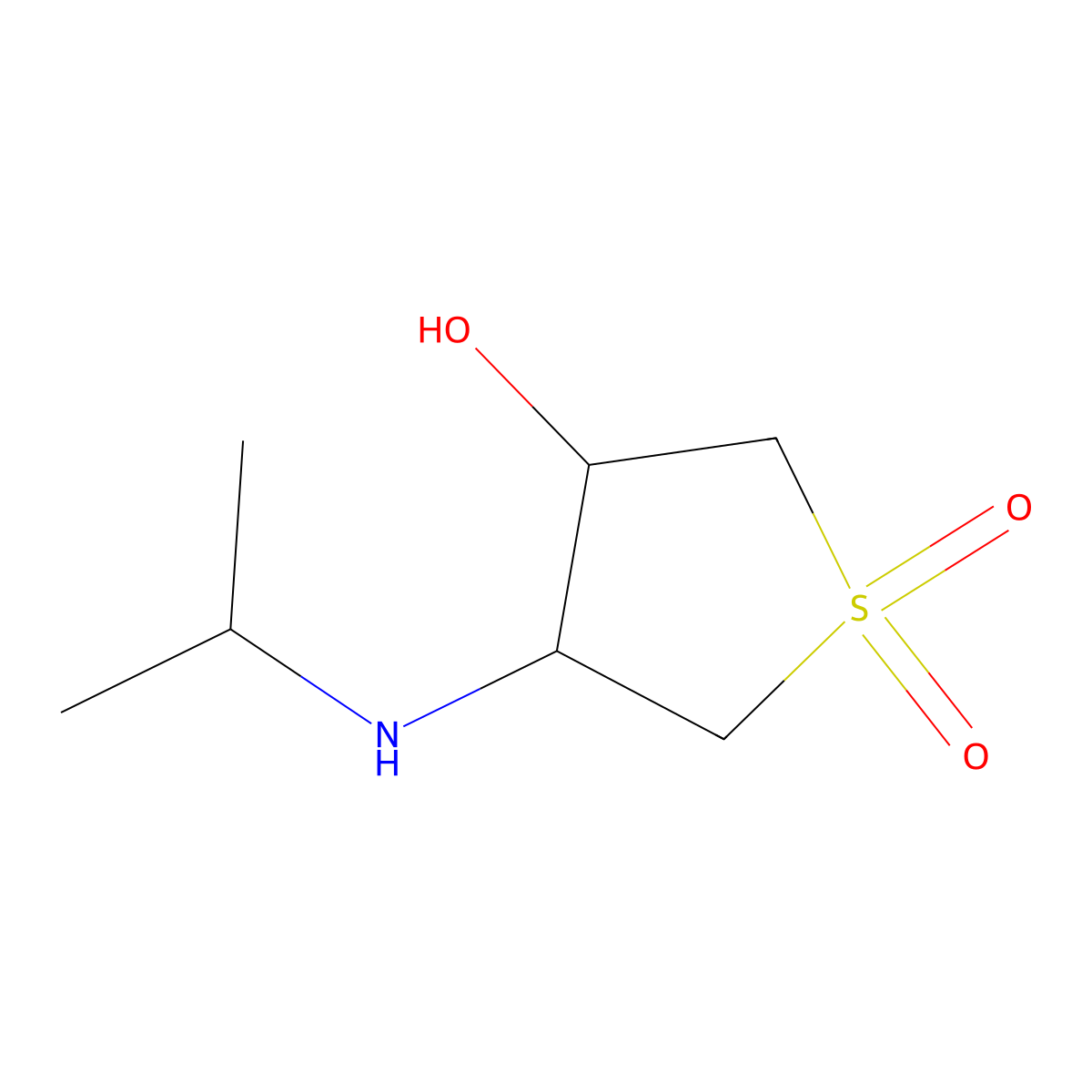 3-Hydroxy-4-[(methylethyl)amino]thiolane-1,1-dione molecular structure, CAS 325854-13-5