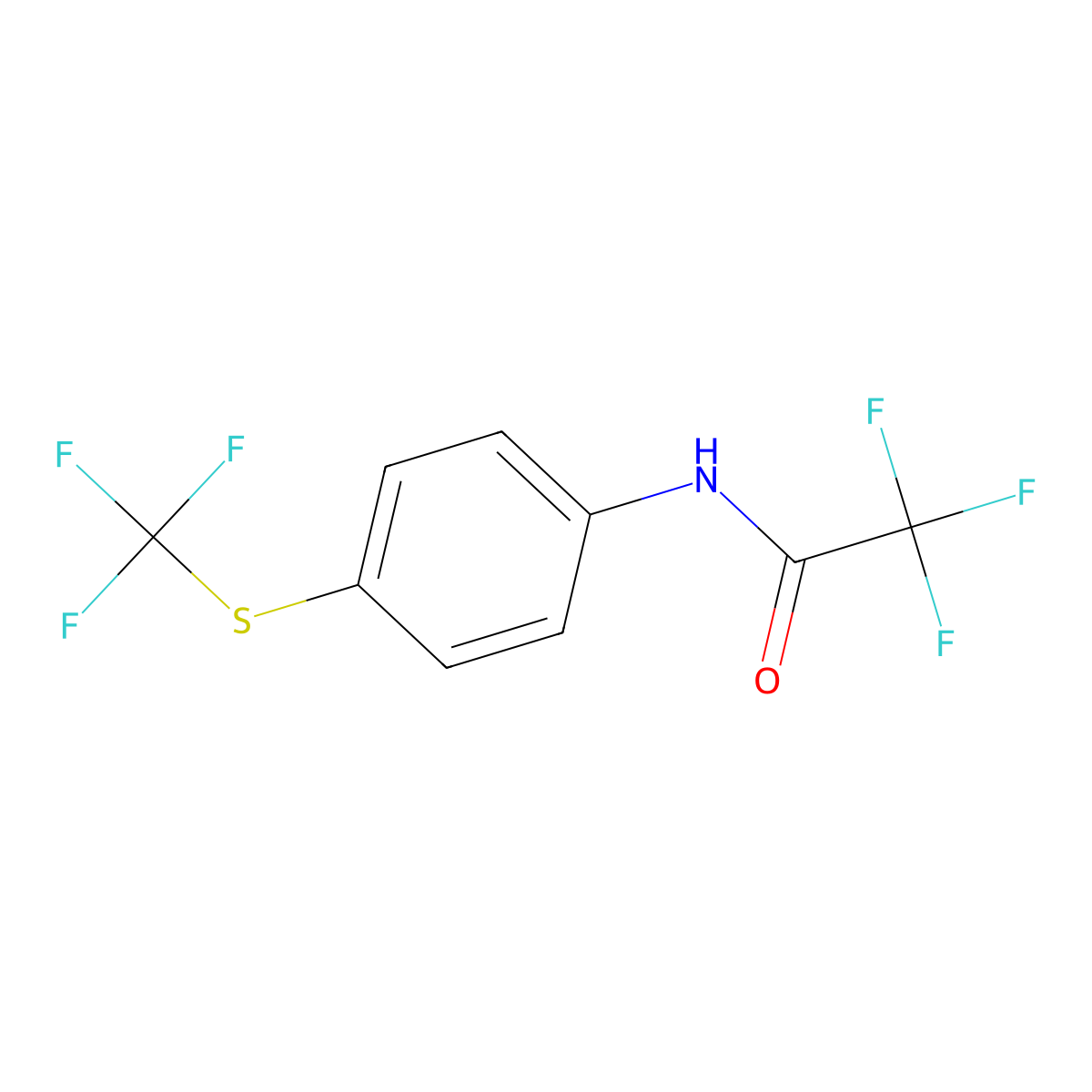 2,2,2-trifluoro-N-{4-[(trifluoromethyl)sulfanyl]phenyl}acetamide molecular structure, CAS 325854-46-4