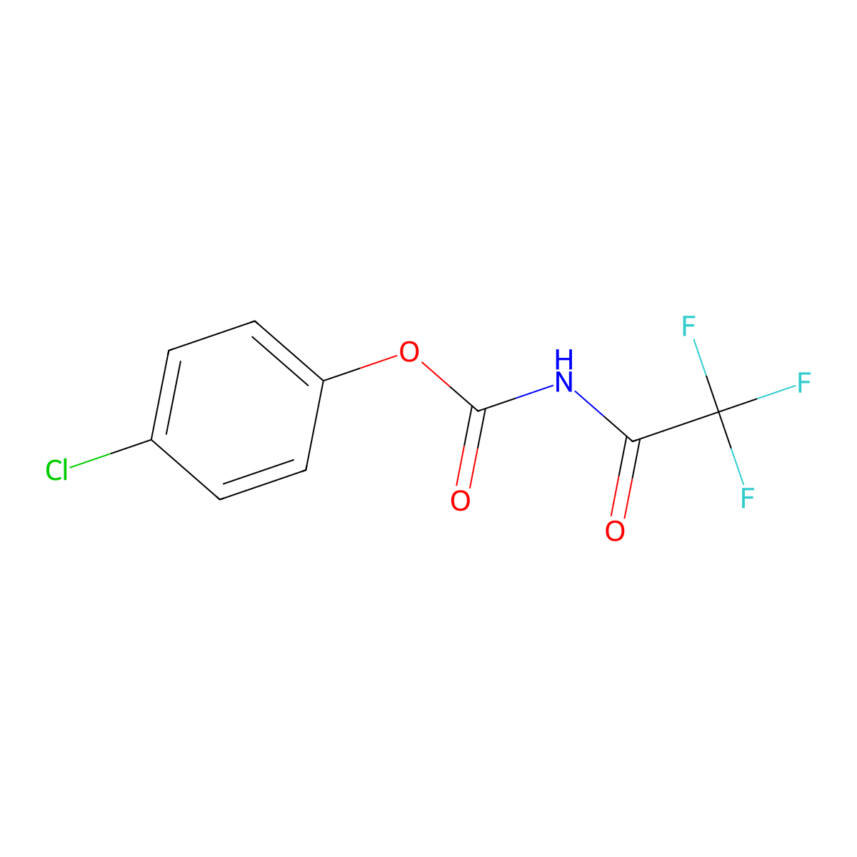 4-Chlorophenyl (2,2,2-trifluoroacetyl)carbamate molecular structure, CAS 325854-51-1