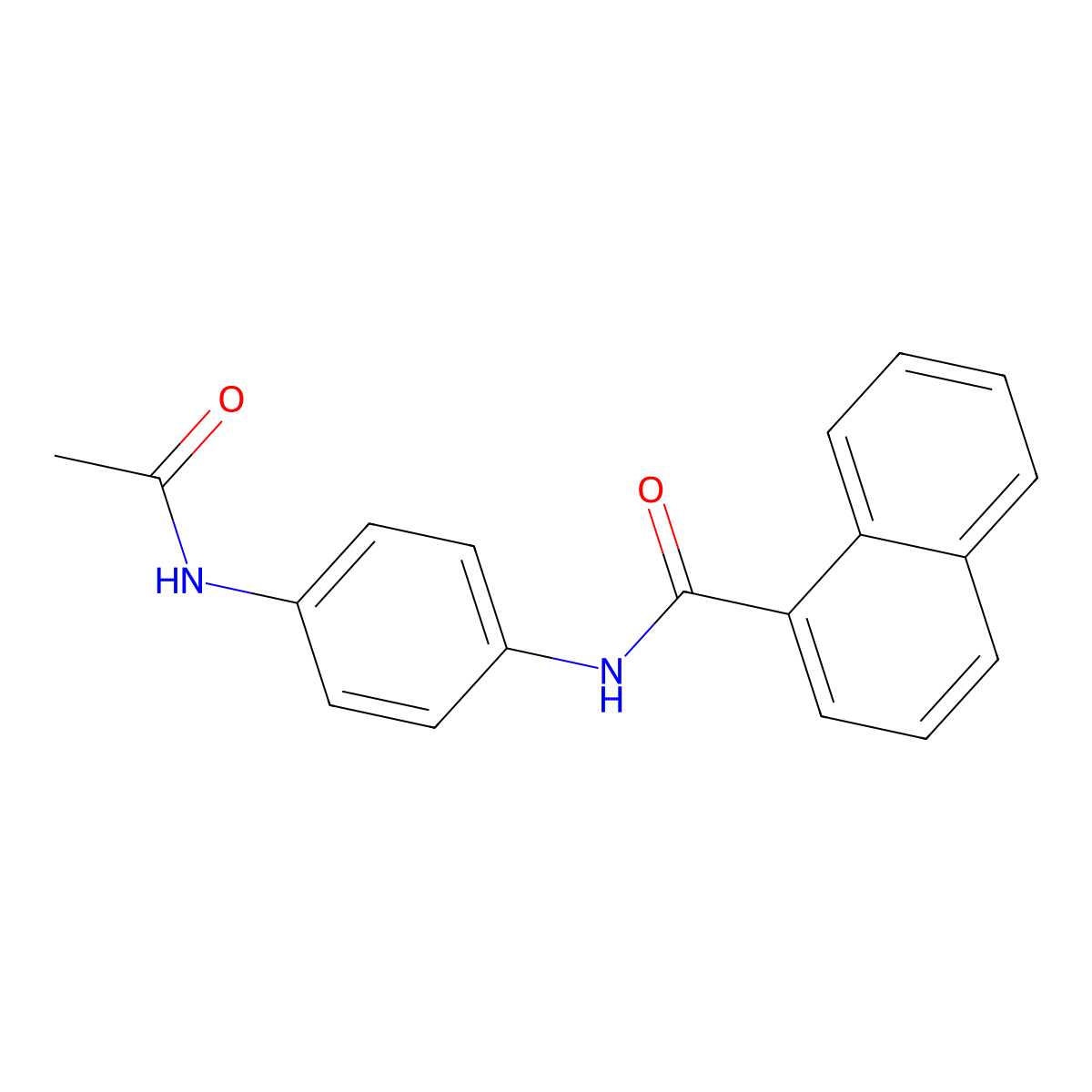 N-(4-acetamidophenyl)naphthalene-1-carboxamide molecular structure, CAS 325856-37-9