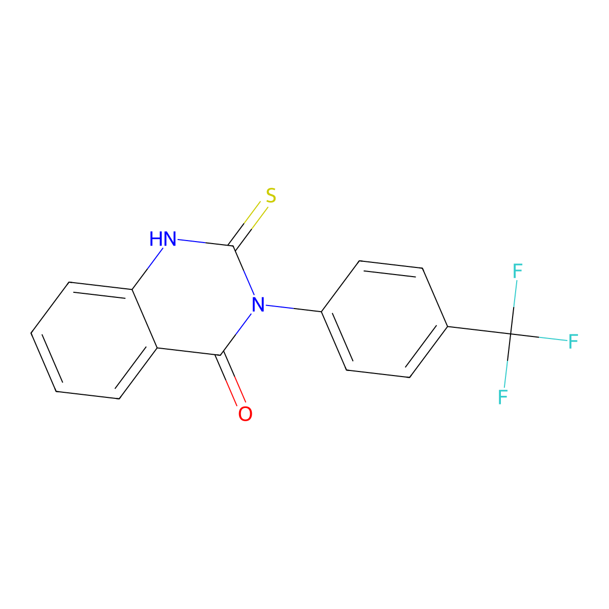 2-thioxo-3-(4-(trifluoromethyl)phenyl)-2,3-dihydroquinazolin-4(1H)-one molecular structure, CAS 325856-65-3