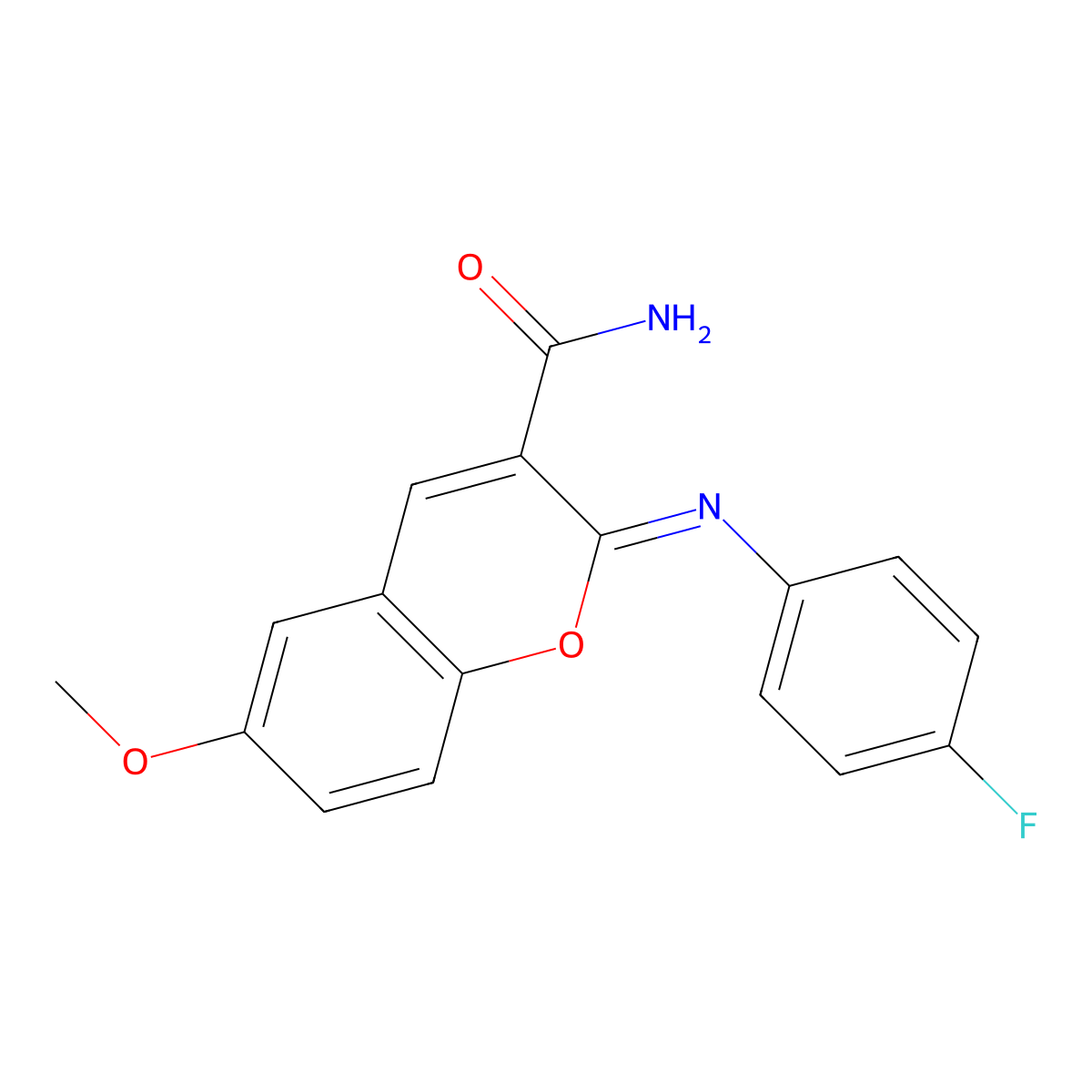 (2z)-2-[(4-Fluorophenyl)imino]-6-methoxy-2h-chromene-3-carboxamide molecular structure, CAS 325856-81-3