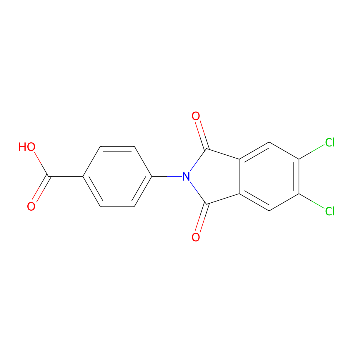 4-(5,6-Dichloro-1,3-dioxo-1,3-dihydro-isoindol-2-yl)-benzoic acid molecular structure, CAS 325857-60-1