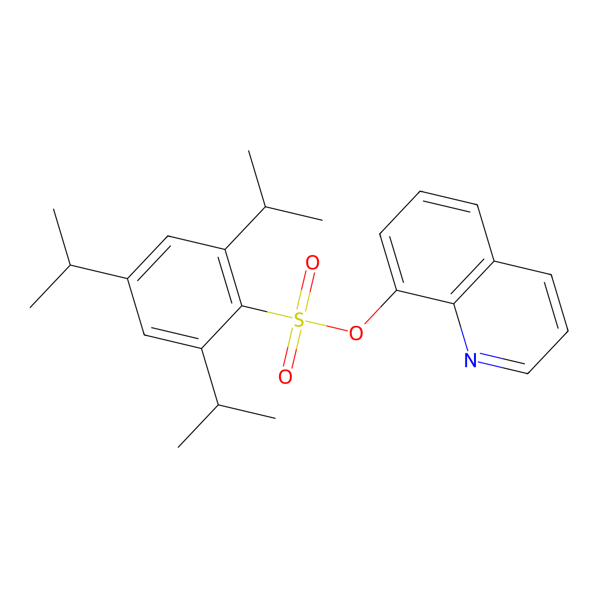 Quinolin-8-yl 2,4,6-tri(propan-2-yl)benzenesulfonate molecular structure, CAS 325857-80-5