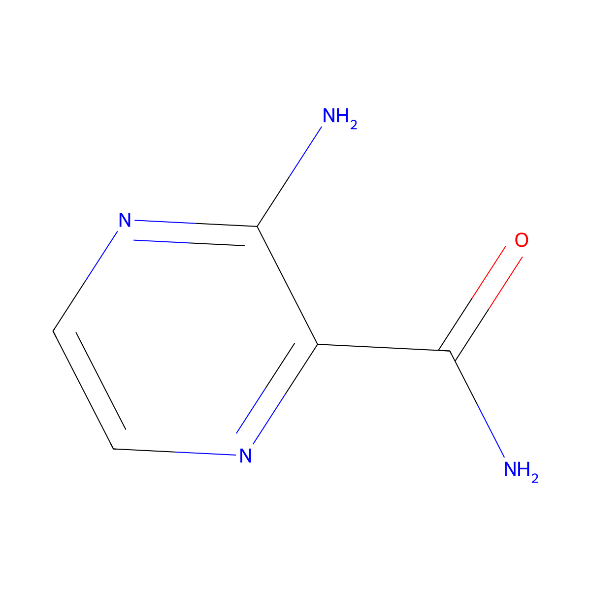 Aminopyrazine carboxamide molecular structure, CAS 32587-10-3