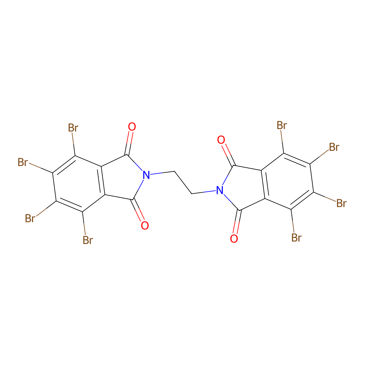 Ethylene bis(tetrabromophthalimide) molecular structure, CAS 32588-76-4