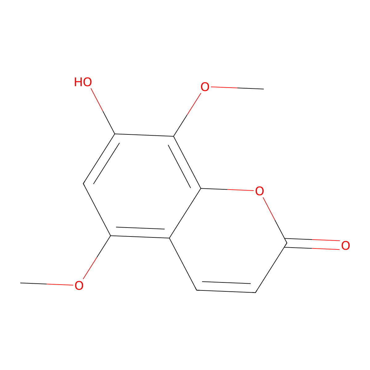 7-Hydroxy-5,8-dimethoxy-2H-1-benzopyran-2-one molecular structure, CAS 32590-66-2
