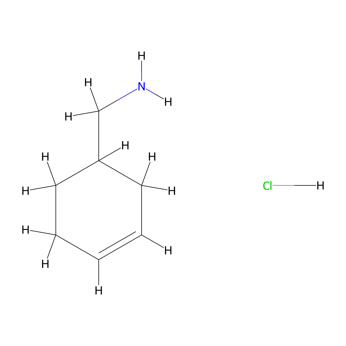 1-(Cyclohex-3-en-1-yl)methanamine hydrochloride molecular structure, CAS 32591-32-5