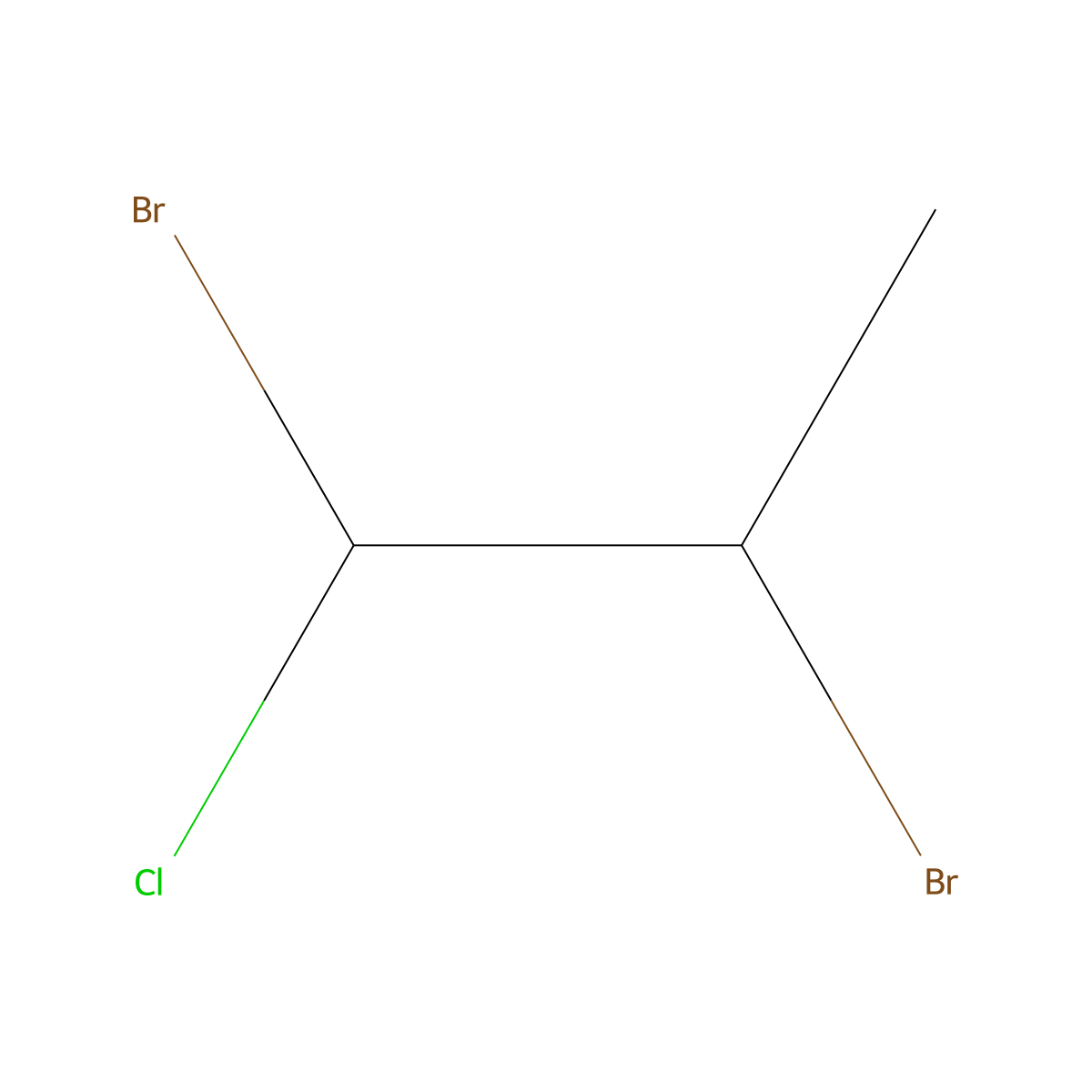 1,2-Dibromo-1-chloropropane molecular structure, CAS 32595-09-8