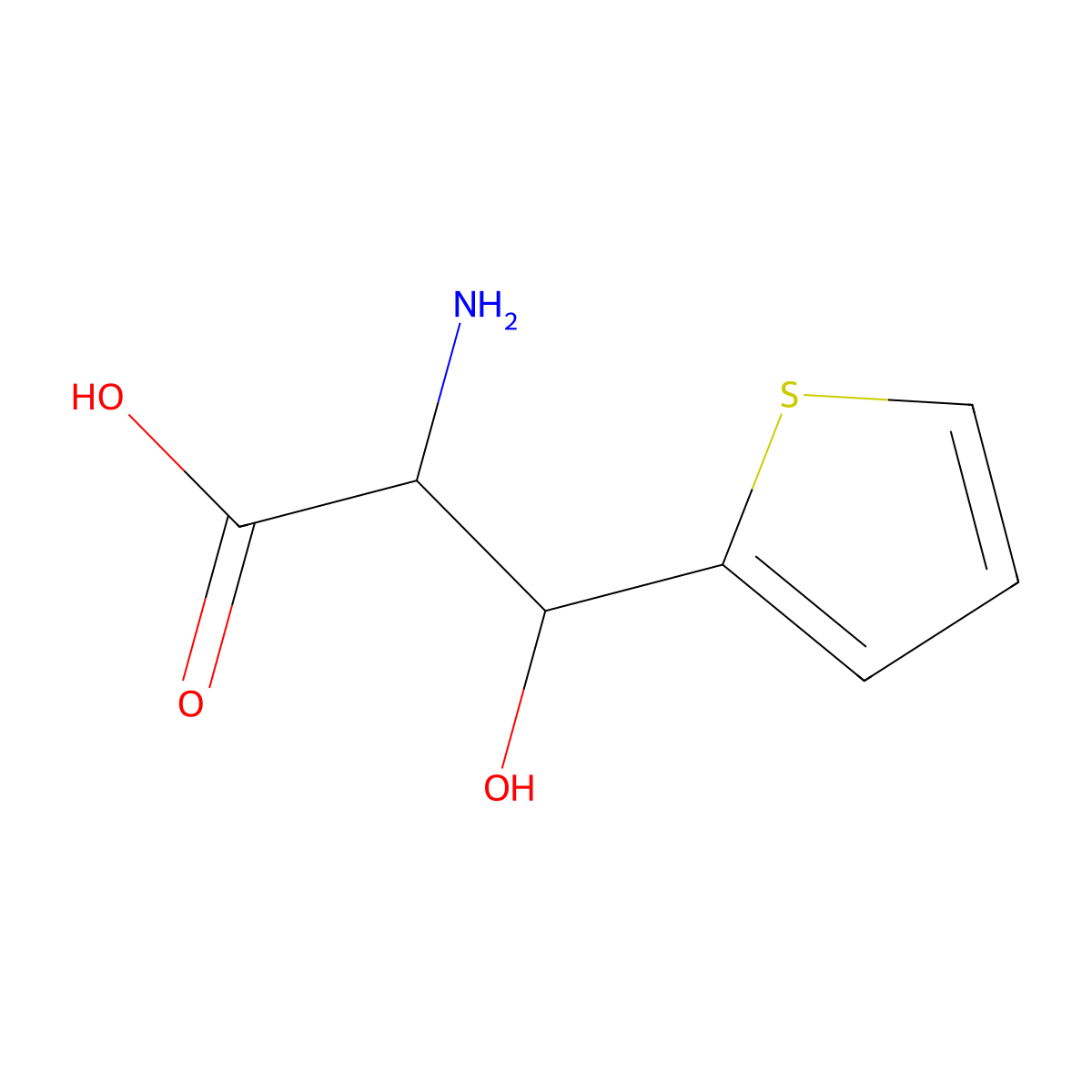 3-(2-thienyl)-L-serine molecular structure, CAS 32595-59-8