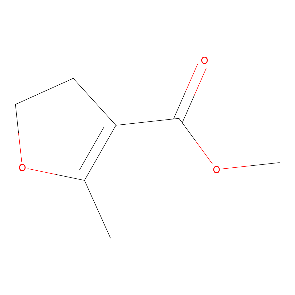 Methyl 2-methyl-4,5-dihydrofuran-3-carboxylate molecular structure, CAS 32595-98-5