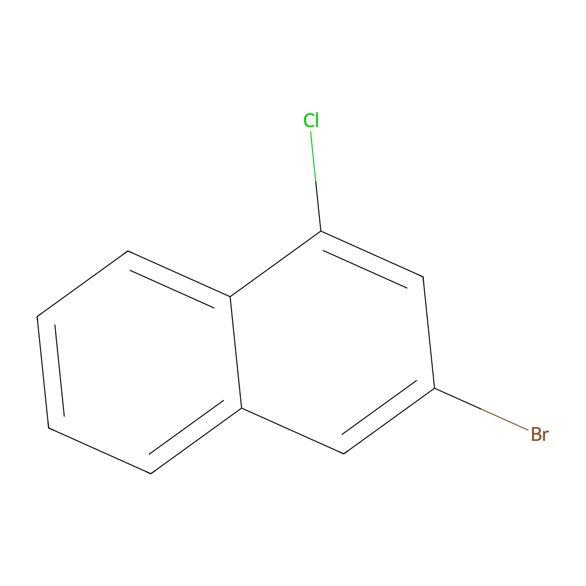 3-Bromo-1-chloronaphthalene molecular structure, CAS 325956-47-6