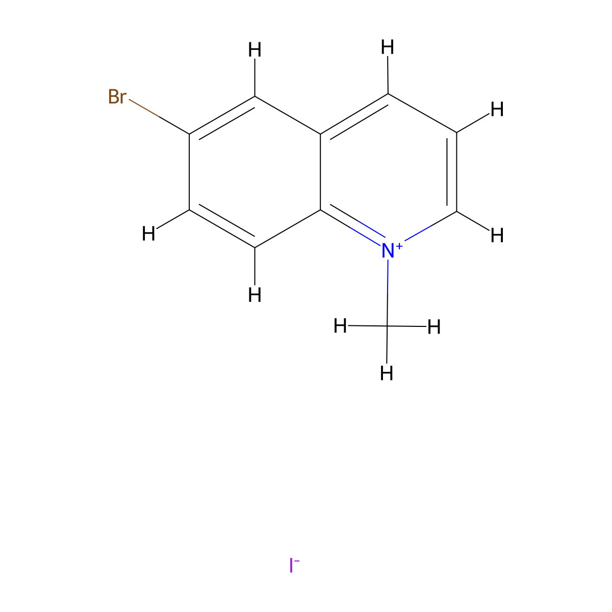 1-Methyl-6-bromoquinolinium iodide molecular structure, CAS 32596-82-0