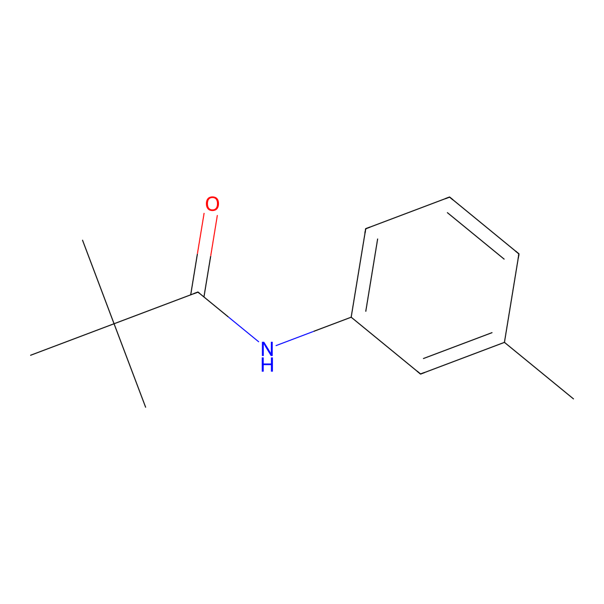 2,2-Dimethyl-N-(3-methylphenyl)propanamide molecular structure, CAS 32597-29-8