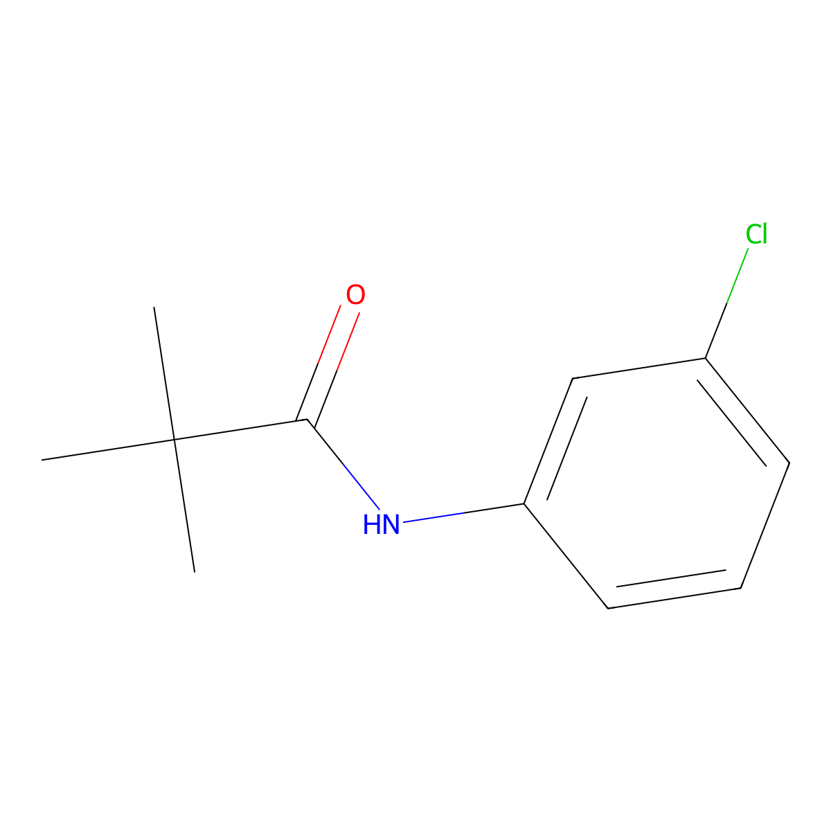 N-(3-chlorophenyl)pivalamide molecular structure, CAS 32597-37-8