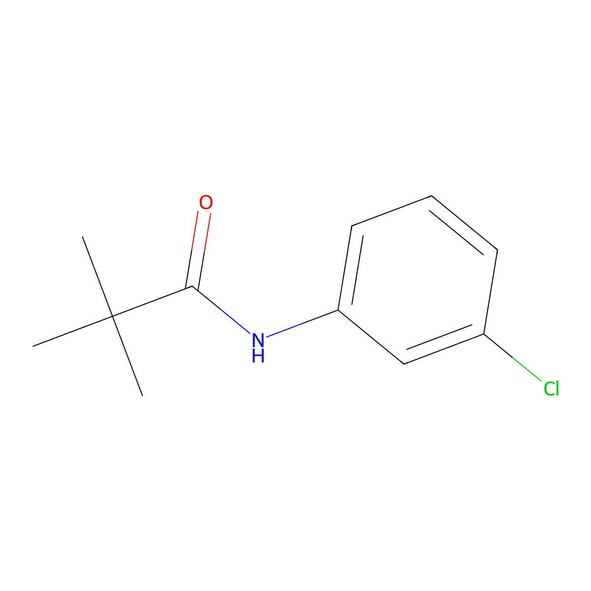 N-(3-chlorophenyl)pivalamide molecular structure, CAS 32597-37-8