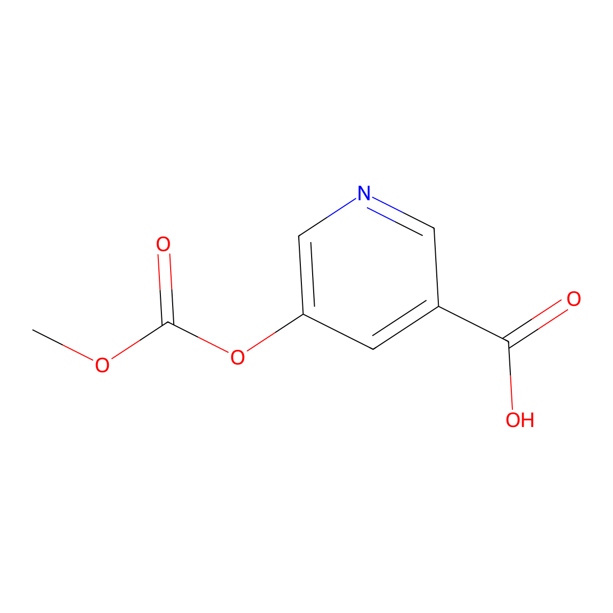 5-[(Methoxycarbonyl)oxy]nicotinic acid molecular structure, CAS 325970-20-5