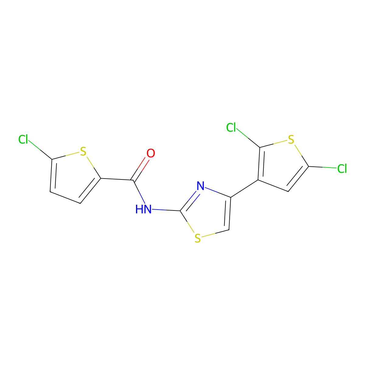 5-chloro-N-[4-(2,5-dichlorothiophen-3-yl)-1,3-thiazol-2-yl]thiophene-2-carboxamide molecular structure, CAS 325977-05-7