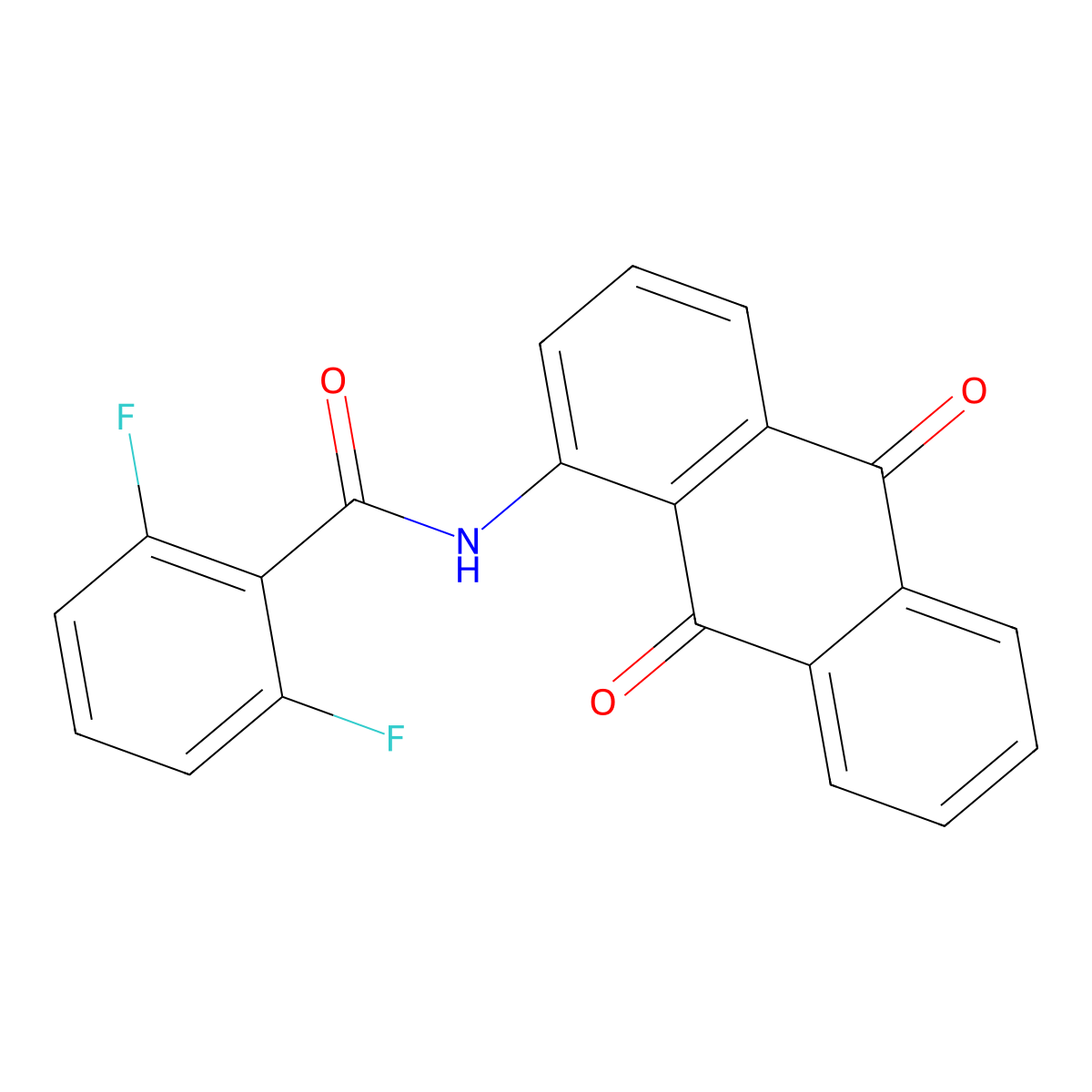 N-(9,10-dioxo-9,10-dihydroanthracen-1-yl)-2,6-difluorobenzamide molecular structure, CAS 325977-13-7