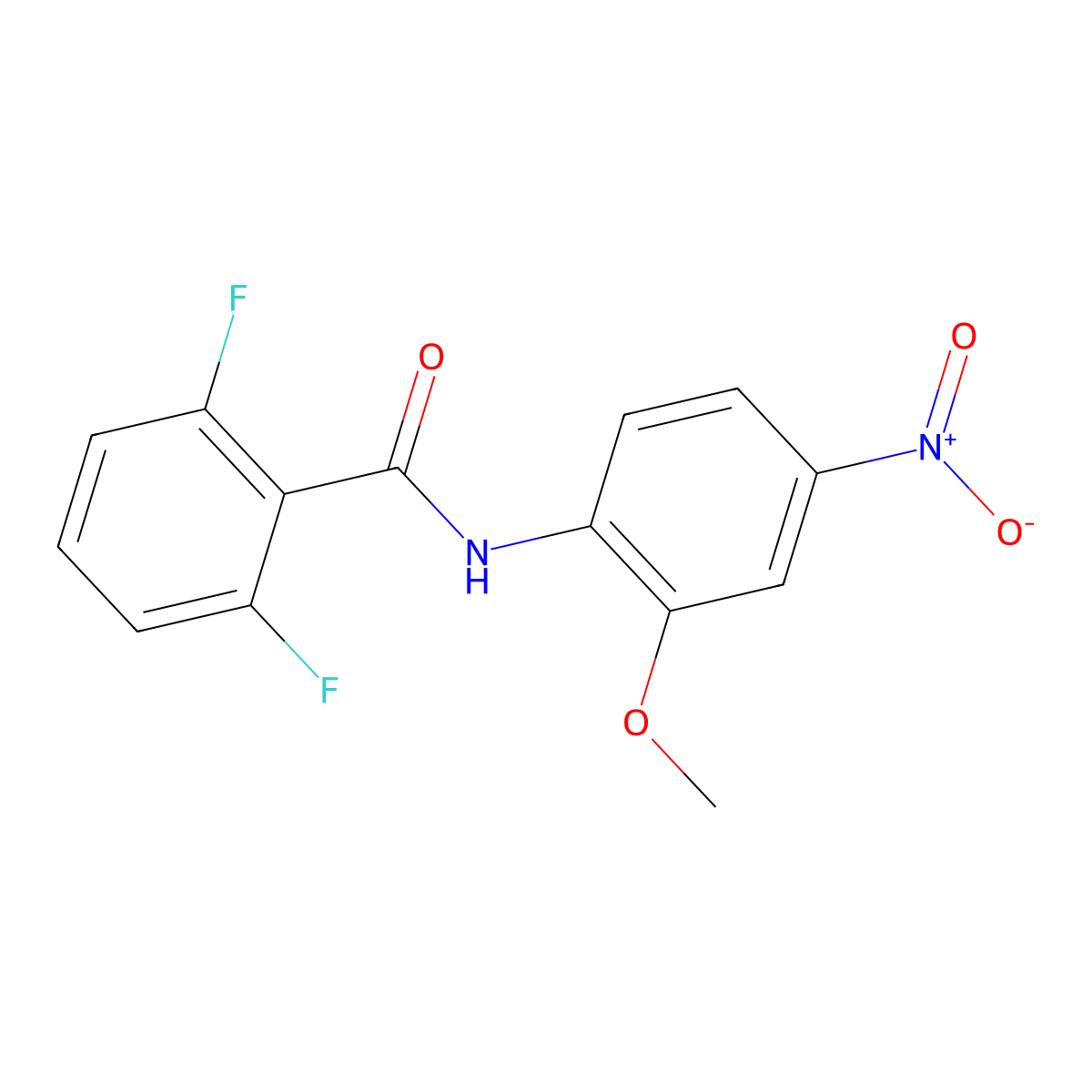 2,6-difluoro-N-(2-methoxy-4-nitrophenyl)benzamide molecular structure, CAS 325977-15-9