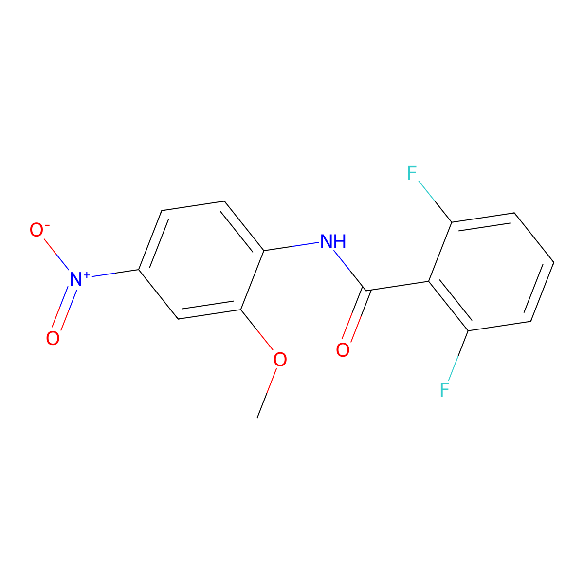 2,6-difluoro-N-(2-methoxy-4-nitrophenyl)benzamide molecular structure, CAS 325977-15-9